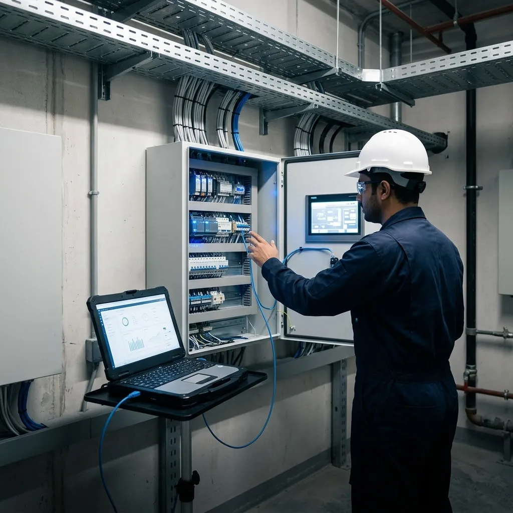 تشغيل وحدة PLC للإضاءة والتكييف (HVAC) — مبنى مكاتب، أبوظبي